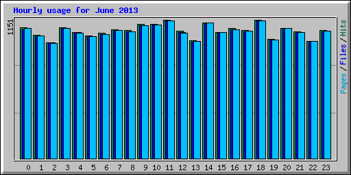 Hourly usage for June 2013