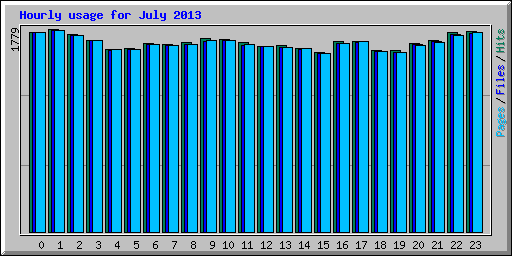 Hourly usage for July 2013