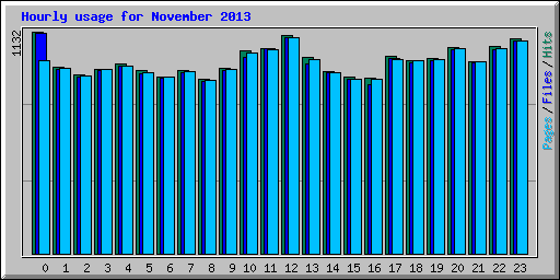 Hourly usage for November 2013