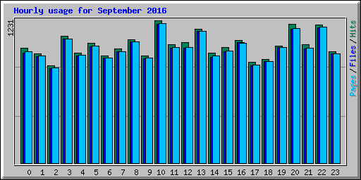 Hourly usage for September 2016