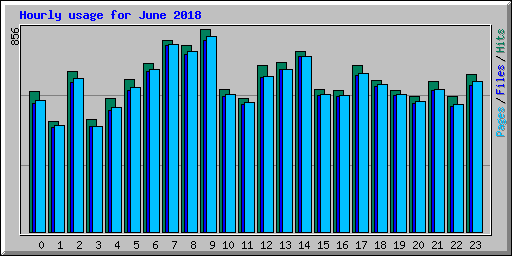 Hourly usage for June 2018